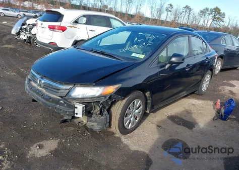 2012 Honda Civic Lx из США, поврежденный, VIN 19XFB2F55CE347869